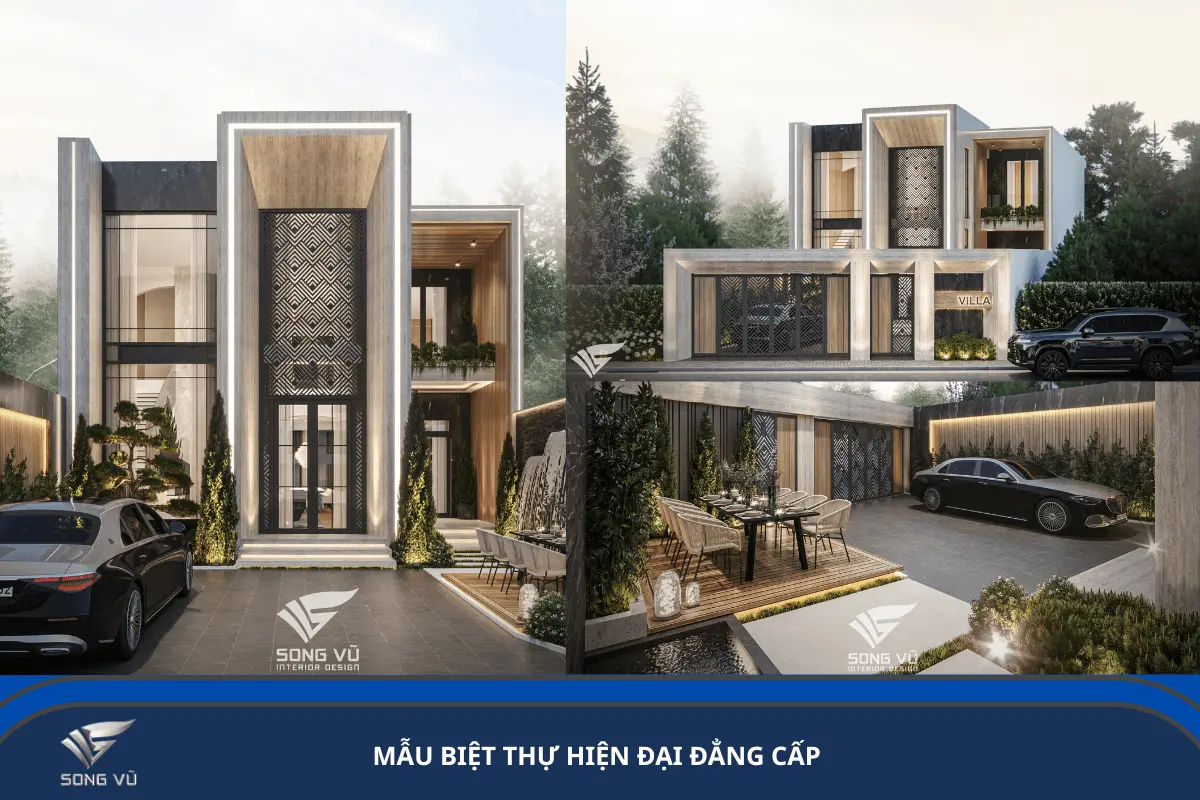 Mẫu biệt thự hiện đại đẳng cấp thể hiện cá tính qua từng đường khối