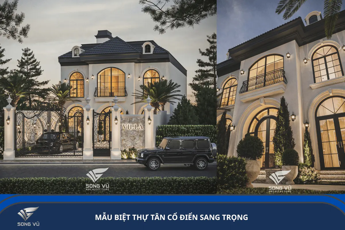 Mẫu nhà phong cách tân cổ điển đẹp sang trọng