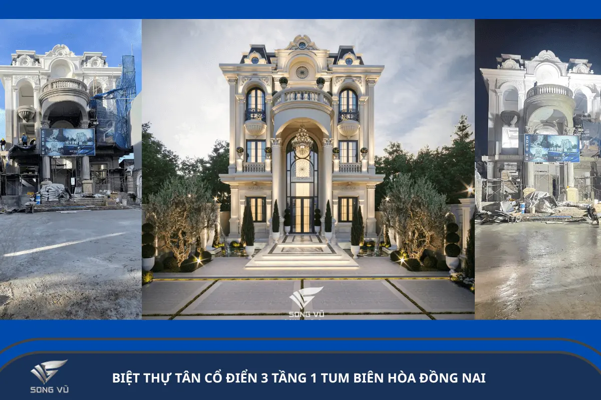 Biệt thự Tân Cổ Điển 3 tầng 1 tum Biên Hòa Đồng Nai