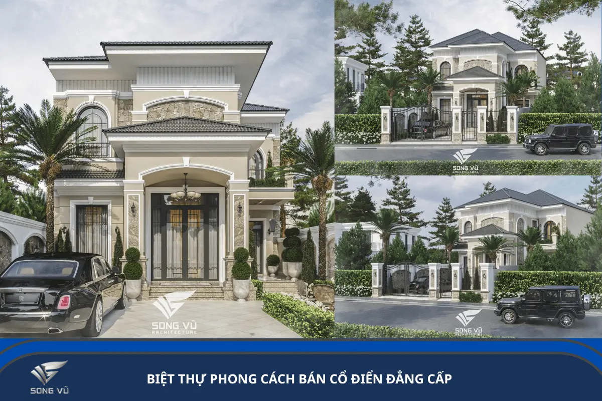 Biệt thự phong cách bán cổ điển đẳng cấp